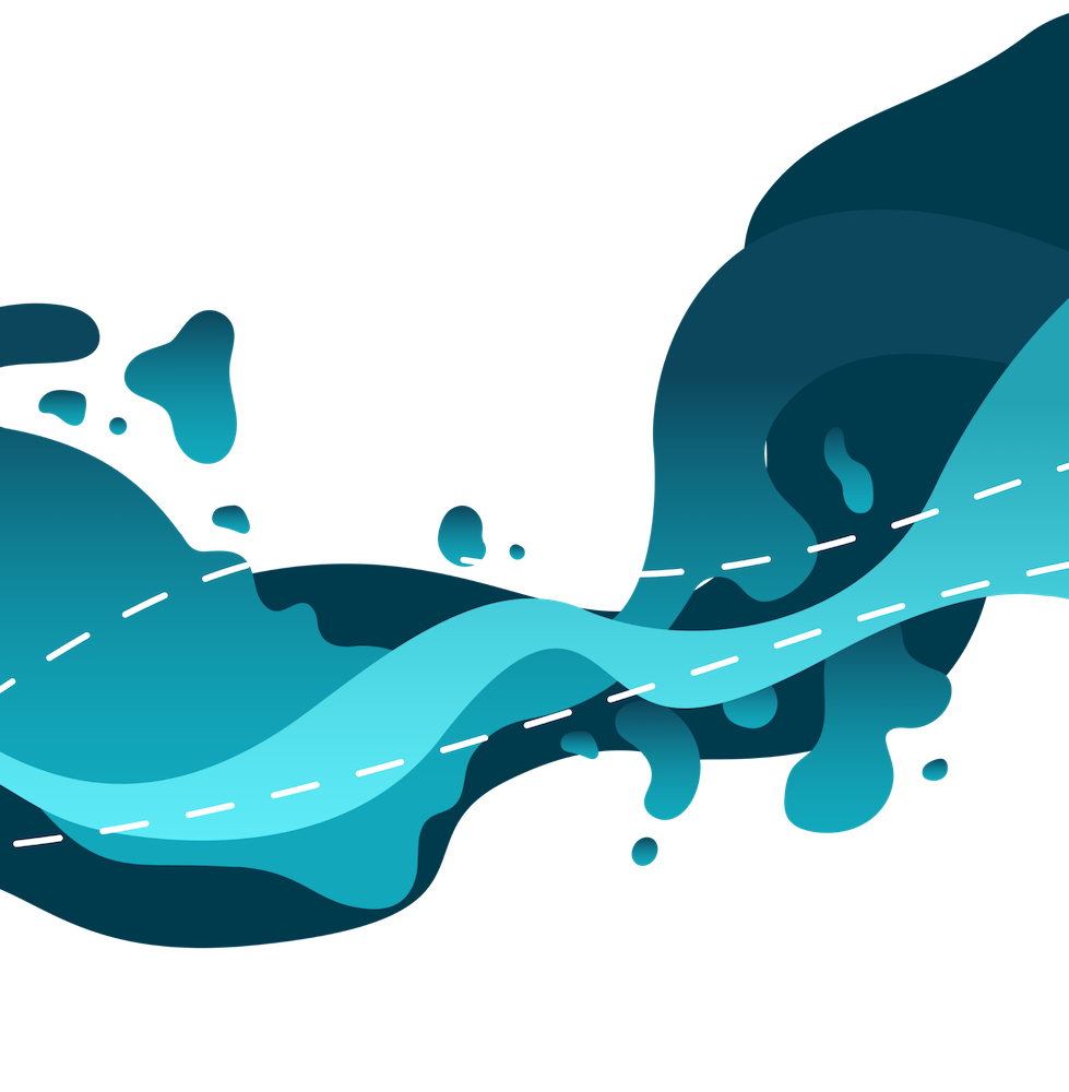 Background image of an asortment of blue waves