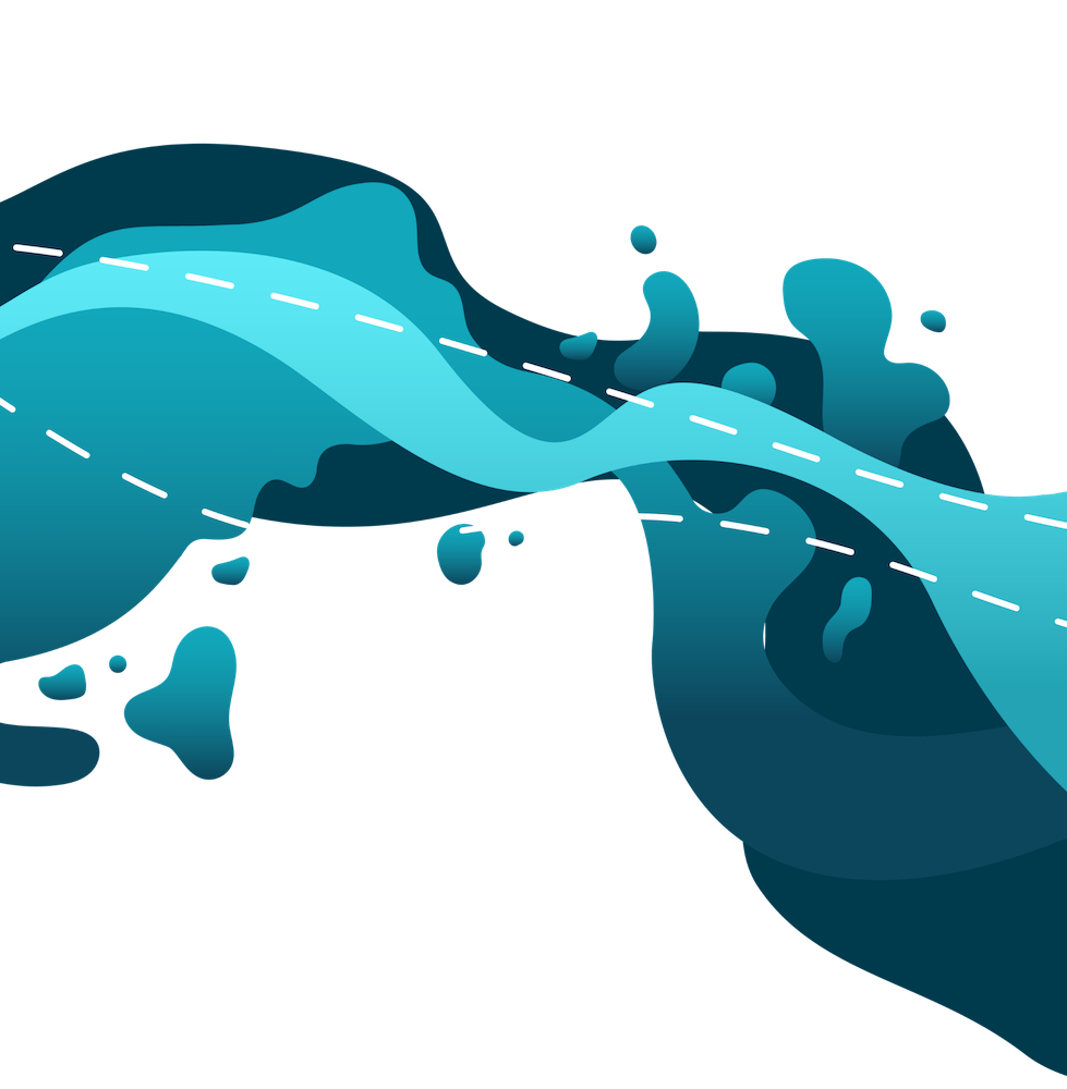 Background image of an asortment of blue waves