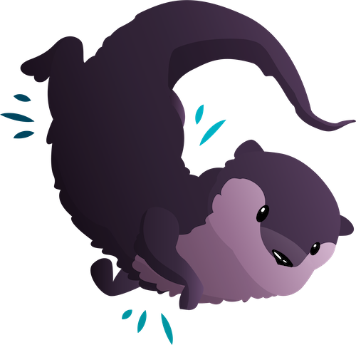 Image of a vecotr art otter