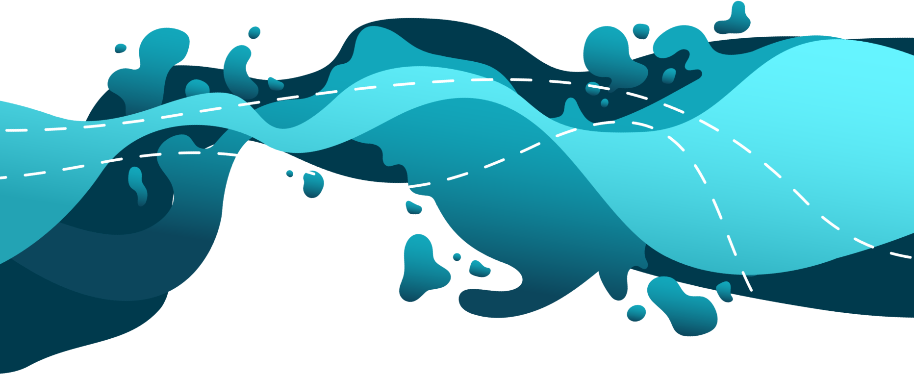 Background image of an asortment of blue waves